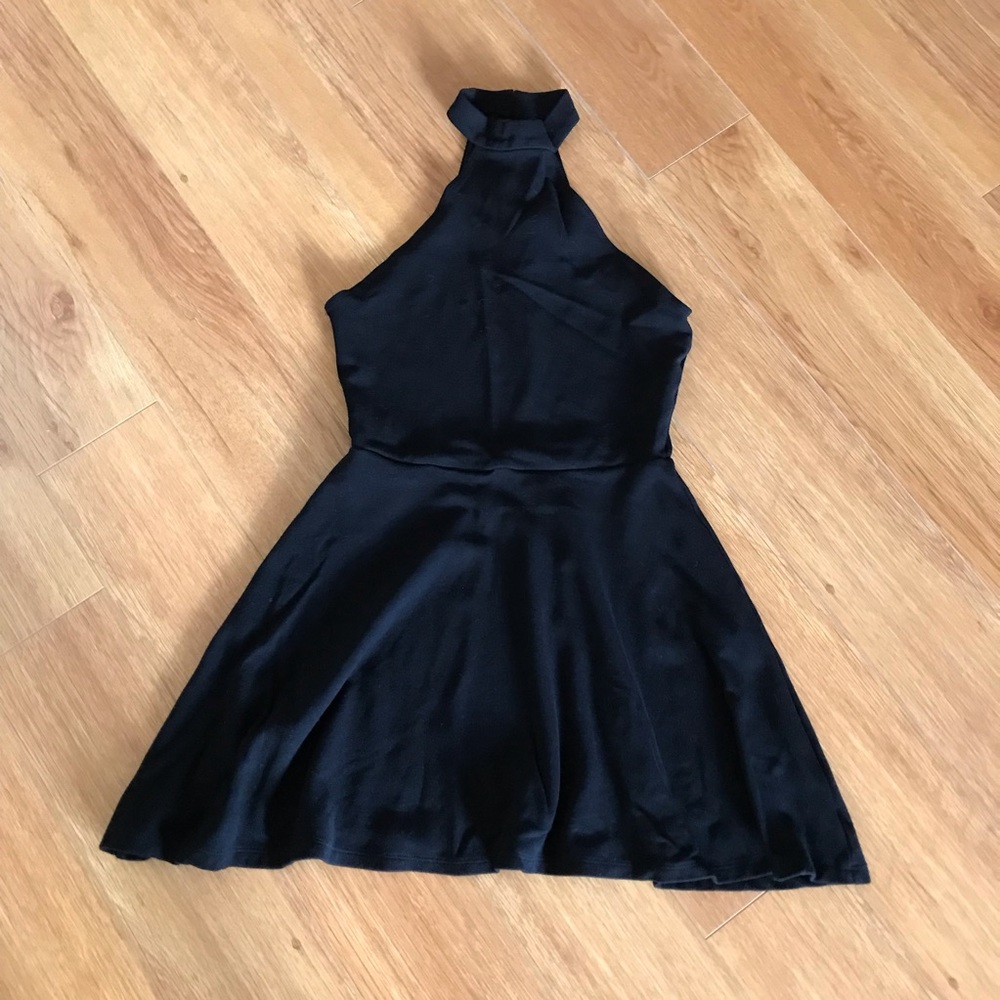 LBD Cocktail Dress Sleeveless with Chocker Collar